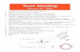 Team Meeting Agenda Notes -  February 9th 2010, The Woodlands TX/Prudential Gary Greene, Realtors