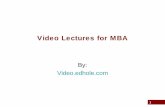 Video lecture for mca