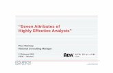 Seven Attributes of Highly Effective Analysts