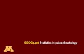 Class 9, Statistics in paleoclimatology
