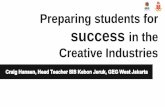 Preparing students for success in the  creative industries