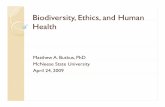 Biodiveristy, Ethics, and Human Health
