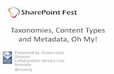Metadata taxonomy and content types oh my - sp fest chicago - dec 2014