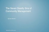 #SXSELondon Presentation - The Seven Deadly Sins of Community Management