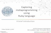 Exploring metaprogramming using Ruby language