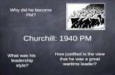 Churchill as 1940 Prime Minister