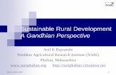 Sustainable Rural Development - A gandhian perspective