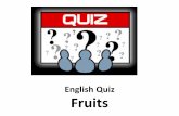 English Quiz - Fruits