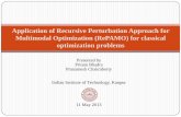 Application of recursive perturbation approach for multimodal optimization