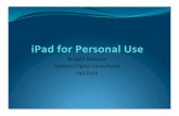 iPad for Beginners - Fall 2014