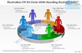 Business power point templates illustration of 3d circle with standing men sales ppt slides