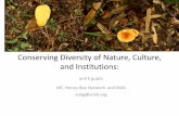 Conserving diversity of nature, culture, and institutions nbri 2013