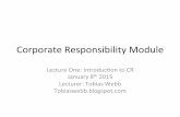 Corporate responsibility module lecture one   introduction to cr