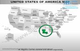 Editable vector business usa louisiana state and county powerpoint maps united states of america slides