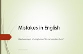 Mistakes in English