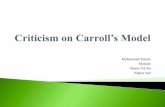 Criticism on Carroll's Model