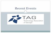 Recent TAG Events