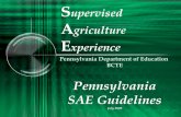 Pennsylvania Dept. of Ed. Supervised Agriculture Experience