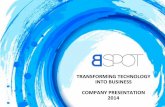 B Spot company presentation   2014