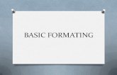 Basic formating