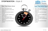 Stopwatch counting measuring design 2 powerpoint ppt templates.