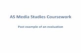 AS Media Studies past evaluation to use as guidance