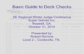 Basic Guide to Deck Checks