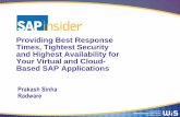 Providing best response times, tightest security and highest availability for your virtual and cloud-based SAP applications