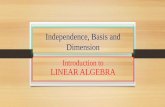 Independence, basis and dimension