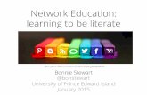 Network education: learning to be literate