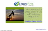 Oil Forecast For 2015 Based On A Predictive Algorithm