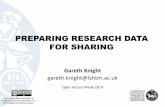 Preparing Research Data for Sharing