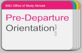 Pre departure orientation