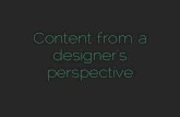 Content from a designer's perspective