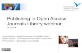 Publishing in open access journals webinar