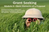 4. grantseeking   basic elements of a grant