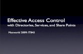 Effective Access Controls with Directories, Services and Sharepoints