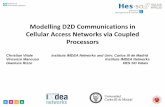 Modelling D2D Communications in Cellular Access Networks via Coupled Processors