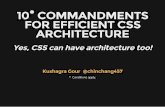 10 Commandments for efficient CSS architecture [CSSConf.Asia '14]