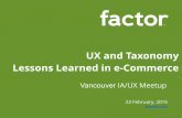 Taxonomy and UX lessons learned for e-commerce
