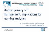 Student privacy self-management: Implications for learning analytics