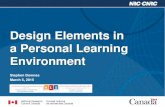 Design Elements in a Personal Learning Environment