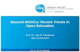 Beyond moocs: current trends in Open Education