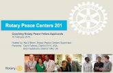Rotary Peace Centers 201: Coaching Applicants