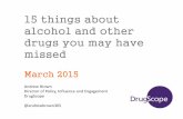 Interesting things about alcohol and other drugs that you may have missed - March 2015