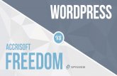 Wordpress vs Accrisoft Freedom