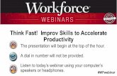 Think Fast!  Improv Skills to Accelerate Productivity