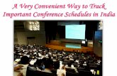 A very convenient way to track important conference schedules in india