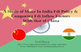 A study of make in india fdi policy & comparing fdi inflow factors