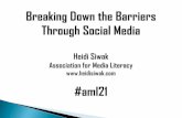 Breaking down the barriers through social media